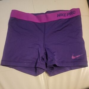 Nike Pro Purple and Pink Shorts